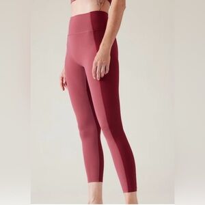 Women’s ATHLETA Colorblock 7/8 Tight Size 1X Berry Rose NWT